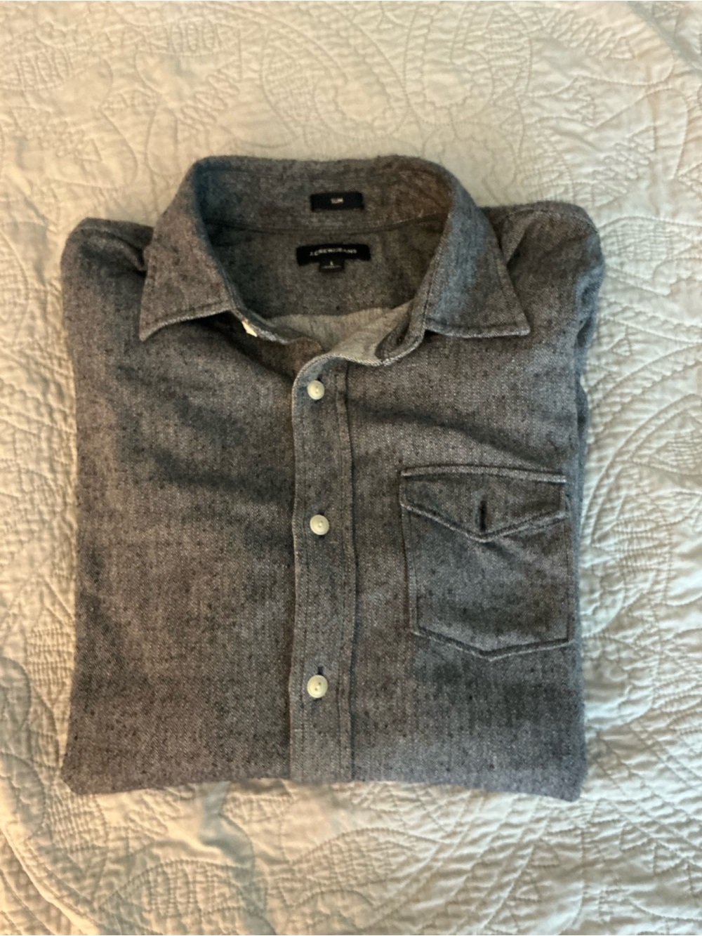 J. Crew Men’s Gray Heather Button-Down Shirt